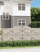 vidaXL Габионни кошници арка 9 бр 300x30x120/140см поцинковано желязо