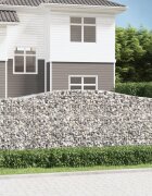 vidaXL Габионни кошници арка 9 бр 400x50x140/160 см поцинковано желязо