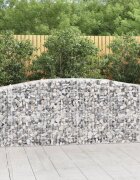 vidaXL Габионни кошници арка 9 бр 400x50x80/100 см поцинковано желязо