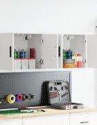 vidaXL гараж стена шкафове 2 бр бели инженерно дърво