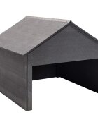 vidaXL Гараж за косачка за трева сив 80x80x70 см WPC