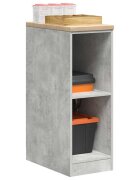 vidaXL Гаражен шкаф за съхранение бетонно сив 30x51x85 см бор масив