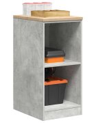 vidaXL Гаражен шкаф за съхранение бетонно сив 40x51x85 см бор масив