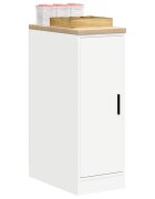 vidaXL Гаражен шкаф за съхранение бял 30x51x85 см бор масив