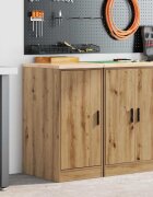 vidaXL Гаражен шкаф за съхранение дъб артизан 40x51x85 см бор масив