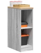 vidaXL Гаражен шкаф за съхранение сив сонома 30x51x85 см бор масив