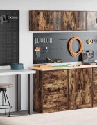 vidaXL гаражни шкафове 2 бр опушен дъб инженерно дърво