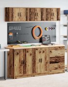 vidaXL гаражни шкафове 6 бр старо дърво инженерно дърво