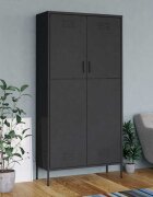 vidaXL Гардероб антрацит 90x50x180 см стомана