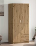 vidaXL Гардероб Artisan Дъб 80x52x180 cm Инженерна дървесина