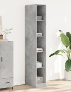 vidaXL Гардероб бетонно сив 30x50x200 см инженерно дърво