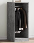 vidaXL Гардероб бетонно сив 48x41x102 см инженерно дърво