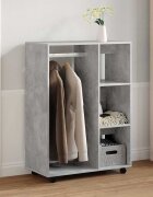 vidaXL Гардероб бетонно сив 80x40x110 см инженерно дърво