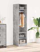 vidaXL Гардероб бетоново сив 50x50x200 см инженерно дърво
