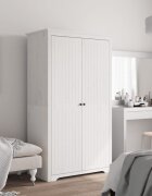 vidaXL Гардероб BODO бял 99x535x173 см бор масив
