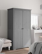 vidaXL Гардероб BODO сив 99x535x173 см бор масив