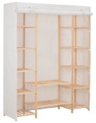 vidaXL Гардероб бял 135x40x170 см текстил