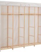 vidaXL Гардероб бял 200x40x170 см текстил