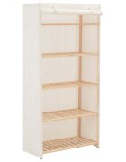 vidaXL Гардероб бял 79x40x170 см текстил