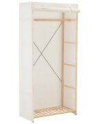 vidaXL Гардероб бял 79x40x170 см текстил