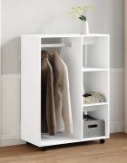 vidaXL Гардероб бял 80x40x110 см инженерно дърво