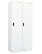 vidaXL Гардероб бял 80x50x180 см стомана