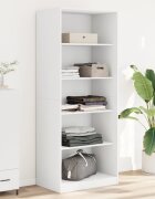vidaXL Гардероб бял 80x50x200 см инженерно дърво