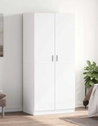 vidaXL Гардероб бял 80x52x180 см инженерно дърво