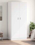 vidaXL Гардероб бял 90x52x200 см ПДЧ