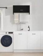 vidaXL Гардероб черен 70x325x35 см инженерно дърво