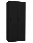 vidaXL Гардероб черен 80x50x180 см стомана