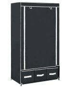 vidaXL Гардероб черен 87x49x159 см текстил