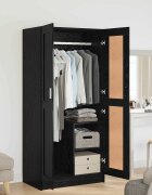 vidaXL Гардероб Черния дъб 825 x 515 x 180 см Инженерна дървесина
