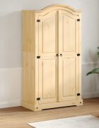 vidaXL Гардероб "Corona" 102x52x186 см бор масив