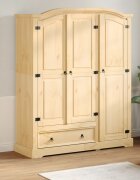 vidaXL Гардероб "Corona" 1515x52x186 см бор масив