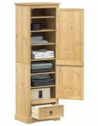 vidaXL Гардероб "Corona" 55x38x170 см бор масив