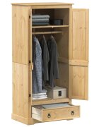 vidaXL Гардероб "Corona" 76x50x170 см бор масив
