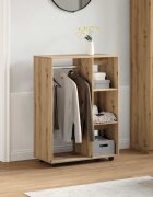 vidaXL Гардероб Дъб артизан 80x40x110 см инженерно дърво