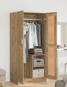 vidaXL Гардероб Дъб Артизан 825 x 515 x 180 см Инженерна дървесина