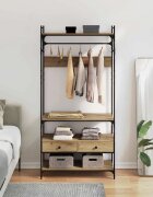 vidaXL Гардероб дъб артизан 89 x 39 x 184.5 см Инженерна дървесина