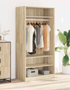 vidaXL Гардероб дъб сонома 100x50x200 см инженерно дърво