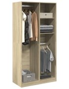vidaXL Гардероб дъб сонома 100x50x200 см инженерно дърво