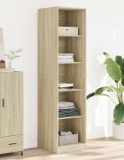 vidaXL Гардероб дъб сонома 50x50x200 см инженерно дърво