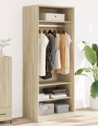 vidaXL Гардероб дъб сонома 80x50x200 см инженерно дърво