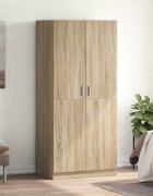 vidaXL Гардероб дъб сонома 80x52x180 см инженерно дърво