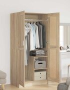vidaXL Гардероб дъб сонома 825x515x180 см инженерно дърво