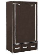 vidaXL Гардероб кафяв 87x49x159 см текстил