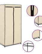 vidaXL Гардероб кремав 75x50x160 см