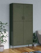 vidaXL Гардероб маслиненозелен 90x50x180 см стомана