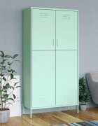 vidaXL Гардероб мента 90x50x180 см стомана